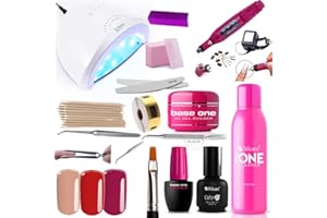 Acol Kit ricostruzione Unghie gel Professionale Completo: Lampada LED UV 48W, Gel Colorati, Fresa 13000 Giri, Accessori per Nail Art Completi