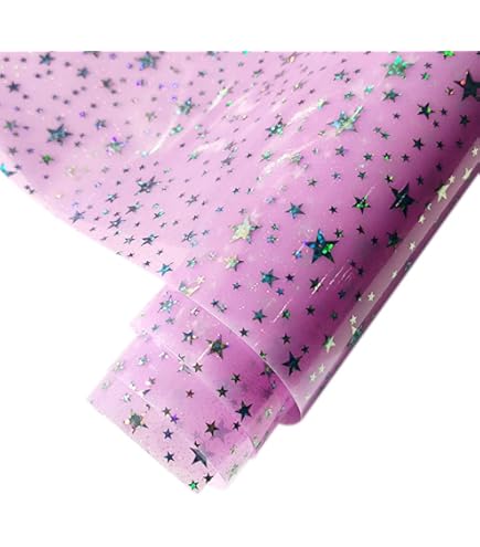 HYANG Transparent PVC Leder Blätter - 30x135cm Daisy Muster Für Handwerk & Nähen