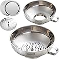 Toncoo Premium Canning Funnel with Strainer for Regular and Wide Mason Jars, Stainless Steel Wide Mouth Funnels for Kitchen Use - Canning Supplies Kit - Canning Funnels for Filling Bottles - 13 Pack