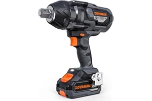 DOVAMAN TITANCE X9 Llave de Impacto Inalámbrica, 2200Nm Alto Par 3/4'' Llave de Impacto, 20V Sin Escobillas, 5 Velocidades, Batería 4.0Ah, Cargador, Destornillador Eléctrico para Trabajos Pesados