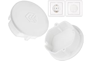 YOUR DAY MATE Coperchio per presa di corrente, 2 pezzi, in bianco, protezione della presa di corrente contro la polvere e gli spruzzi d'acqua, per outlet SchuKo tipo F, tappo di copertura per striscia di socket