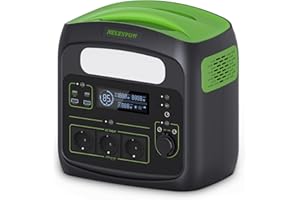 NECESPOW Tragbare Powerstation N7576 700W(Spitze 1400W) 483.84Wh AC Steckdosen x 3, Powerstation LiFePO4 Akku Reine Sinuswelle, USB-C PD100W Ausgang, Solargenerator für Camping Hause CPAP