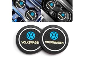 TOKYO BLADE 2 Pezzi Sottobicchieri per Auto,Sottobicchieri per Portabicchieri sostituzione per Volkswagen VW Bora Beetle Tiguan Polo Passat B5 B6 MK5 6,Sottobicchiere Antiscivolo per Auto,Auto Accessori Interni