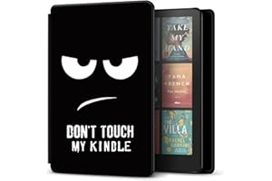 TNP PRODUCTS TNP Case for Kindle Paperwhite 12th Generation 2024 / Kindle Colorsoft Signature Edition - 7" PU Leather Protective Folio Cover for Kindle Paperwhite Kids with Auto Sleep/Wake, Don't Touch