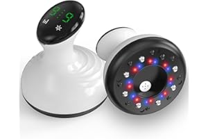 Rkdely Schröpfmassagegerät für straffere Haut, Schröpfgerät Elektrisch mit Vakuum Massage, Rotlicht und Blaues Licht, Schröpfmassage 9 Stufen Anti Cellulite Massagegerät für Bauch Taille Arme Beine