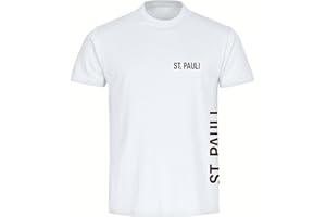 VIMAVERTRIEB® Herren T-Shirt St. Pauli - Brust & Seite - Männer Shirt Fußball Fanartikel Fanshop