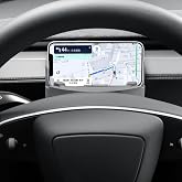 Red Lion Parts Tesla Model Y Juniper Direksiyon Arkası Silikon Telefon ve G&ouml;zl&uuml;k Tutucu, Siyah
