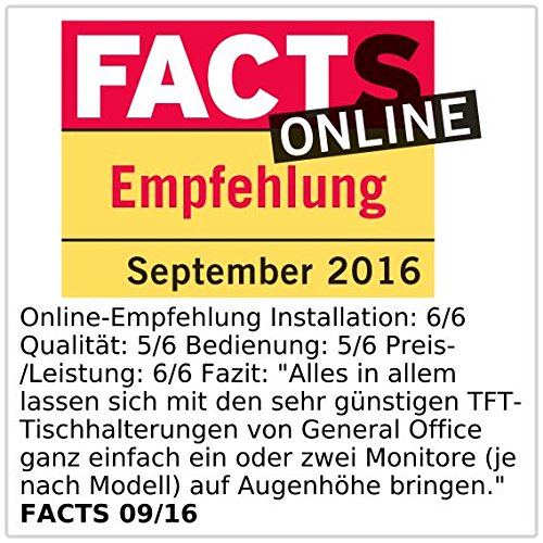 General Office LCD- & TFT-Monitorarm für Monitore von 48 bis 58 cm (19″ – 23″) - 3