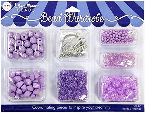 Blue Moon Beads Bead Wardrobe Collection Beads, Assorted, Lilac