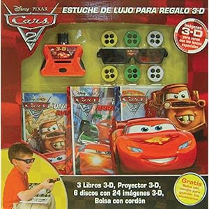 Cars 2 Estuche de lujo para regalo 3-D / 3-D Deluxe Book Gift Set