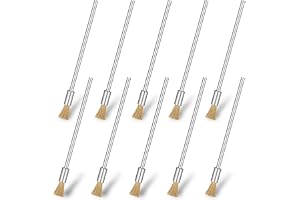 Giantree 10 x 3 mm trådborstar, liten och mässing, roterande poleringsverktyg, stålborste för