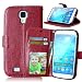 Produktbild Nancen Samsung Galaxy S4 / I9500 (5,0 Zoll) Lederhülle Neu Style Acht Farbe Weich PU Flip Case Ledertasche / Schutz Etui, Einfach Vintage Kollektion Karten Slot Foto Wallet Hülle Handy Tasche Zubehör
