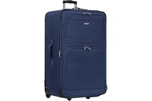 ARIANA® Extra Large Suitcase Lightweight Luggage Trolley Expandable Travel Bag- RT42 (Navy-Blue, 32" XLarge)