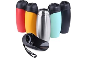 VIVAGLORY Leakproof Dog Travel Water Bottle, 750ml Portable Dog Water Bottle with Large Trough, BPA Free, Stainless Steel