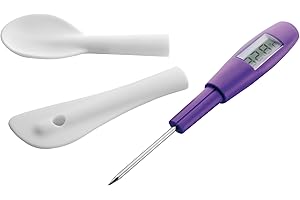 Ibili TERMOMETRO-ESPATULA Digital, Stainless Steel, Morado/Blanco/Plateado, Centimeters, 3
