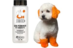 OPAWZ Semi-Permanent Dog Hair Dye, Food-Grade Pigment Dog Dye, Non-Toxic Pet Hair Dye for Dogs, Cats and All Pets Can be Bathed (Pumpkin Orange)