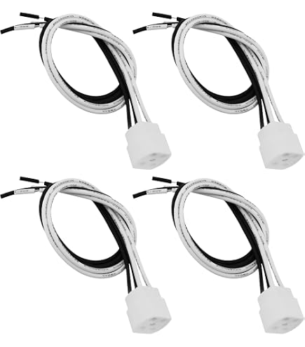 Aexit 10 Portalampada Speciali F34-1 Per Tubo Ad Anello G10q - AC 500V 2A - Bianco
