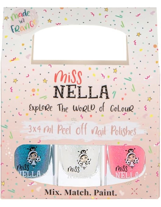 thumbnail image 2 of Miss Nella Glitter MANICUTE- Kids Nail Kit 2 Miss Nella Peel Off Polish, Nail Stickers, Tattoos, Nail Filer & Toe Separators- All Designed Foe Children Hands & Toes 2 of 14