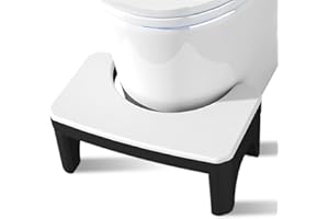 FL HUA Stołek toaletowy, składany, wysoki, bezpyłowy i antypoślizgowy, dla dorosłych i dzieci, pogrubiony taboret toaletowy, składany, do wspomagania zaparć