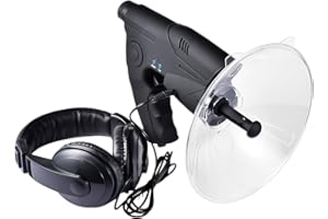 XASBSEULK Dispositivo di Ascolto a Lunga Distanza - Microfono Parabolico per il Suono degli Uccelli, Digitale per Intercettare Spie Lontane