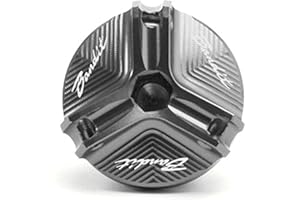 2BIRD Motorcycle Accessories For SUZUKI Bandit 400 600 650 1200 1250 1250S Motorbike Protection CNC Engine Filler Oil Cap Bolt Screw Cover Gas Fuel Tank Cover (Color : Bandit Titanium)