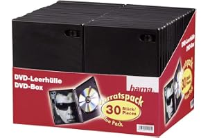 Hama DVD-fodral (passar även för CD-skivor och Blu-rays, med folie för att sätta in omslag) 30-pack