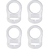 RGZD 4 Pcs Silicone Button Ring, Pacifier Ring Adapter, Silicone Ring for Pacifiers, Silicone Pacifier Ring, Silicone Ring Ad