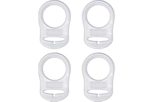 RGZD 4 Pcs Silikon-Knopf-Ring, Schnuller Adapter, Silikon Dummy Schnuller Halter Clip Adapter Ring, Silikonring für Schnuller