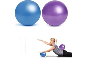LDBKLGHJ Palla da ginnastica 2 pezzi 25 cm, blu e viola, mini gym ball per yoga pilates fitness allenamento core equilibrio forza, facile da trasportare e utilizzare