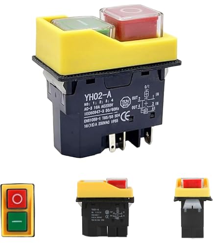 Commutateur Électromagnétique DKLD DZ-6I Interrupteur Arrêt Urgence Machine-Outil AC 250V 16A IP55