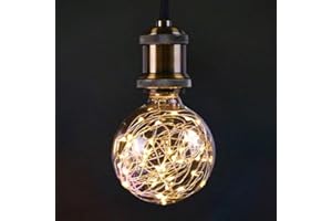 AIFUSI Żarówka LED, E27, drut miedziany, styl vintage, 3 W, 300 lm, ciepła biel, kreatywny łańcuch świetlny, dekoracyjne oświetlenie do kawiarni domowej, na imprezę, urlop, wesele, bez możliwości ściemniania