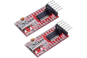 ShuoHui Lot de 2 modules série USB-TTL FT232RL FTDI 3,3 V et 5 V ISP USB Arduino Pro Mini
