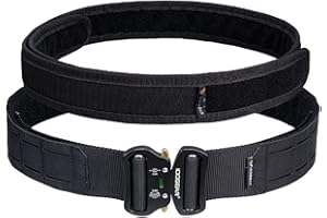 HIDEDE Cintura Tattica Militare 2 Pollici Cintura da Combattimento con Taglio Laser Sgancio Rapido Softair Cintura Tattica per CS Tiro Paintball attività Allaperto