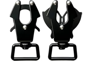 ETIALURE 2 Pièces Clip pour Laisse de Chien avec Mousqueton Pivotant à 360 Degrés, Clip de Sécurité pour Chien à Déclenchement Rapide pour Lier Le Collier de L'animal de Compagnie (Carré × 2)