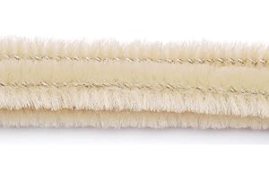 Darice Chenille Stems (100pc), Beige – Perfect for Craft Projects – Classic Pipe Cleaners are Easy to Bend to Create Shapes, Objects-for Kids, Classrooms, Home 12” L, 100 Piece (6mm x 12in)