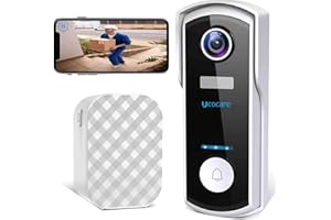 UCOCARE Wireless Video Doorbell Camera with Chime, 4MP Video Doorbell, WiFi, Human/Vehicle Detection, Instant Alerts, 2-Way Audio, Night Vision, 10000mAh Battery, IP67, Support SD Storage