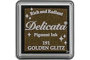 Tsukineko delicata Golden Glitz Pigment Ink Pad - Small
