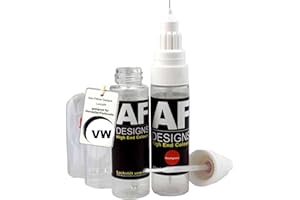 ALEX FLITTNER DESIGNS Lápiz de retoque compatible con Volkswagen, color gris indio metálico LR7H + barniz transparente Tufplack