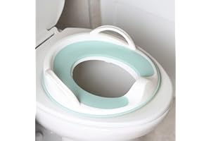 Jool Baby Products Asiento de entrenamiento para orinal para niños y niñas con asas, se adapta a inodoros redondos y ovalados, antideslizante con protector contra salpicaduras