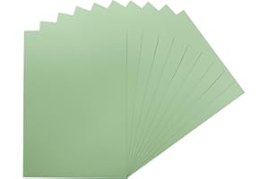 JANRAX Pack of 50 A5 Pastel Green Coloured Card 160gsm Sheets