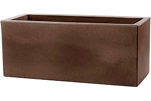 TERAPLAST Vaso Fioriera in Resina per Piante Schio Vasca 100 - BRONZO