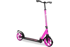 Lascoota Trottinette Freestyle pour Adultes et Adolescents et pour Les Jeunes de 12 Ans - Trottinette Adulte Pliable légère avec Grandes Roues - City Scooter à Hauteur Ajustable