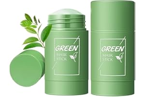 CHENDUORAN 2 Pack Green Stick Mask,Mascarilla Tea Verde, Eliminación de Puntos Negros y Limpieza Profunda Poros, Mascarilla Limpiadora Facial, Regula el Equilibrio Entre Agua y Aceite, Hidratar Piel