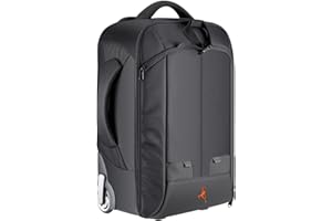 FTF GEAR Wheeled Camera Backpack with Telescoping Handle, Detachable Padded Compartments for SLR/DSLR Cameras, Tripod, Lens and Other Accessories