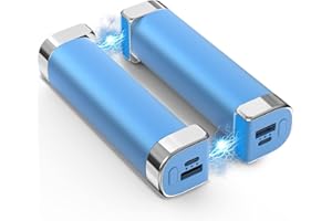 Wasuka Hand Warmers Rechargeable 2 Pack, 5000mAh Portable USB Reusable Magnetic Hand Warmer/Power Bank, 2 in 1 Electric Pocket Warmer Battery Powered Hand Heater for Men Women