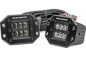 Rough Country 2" Black Series Flush Mount CREE LED Lights - 70803BL