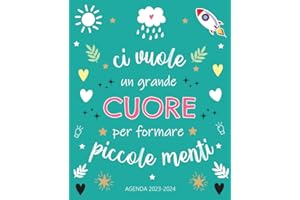 Agenda Della Maestra 2023/2024: Grande registro del insegnante 2023/2024 | regalo maestra fine anno | una settimana su due pagine | da agosto 2023 a ... | regalo maestra asilo elementare | turchese