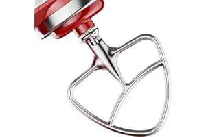 COFUN Accesorio Mezclador de Acero Inoxidable para KitchenAid, Diseñado para cuencos mezcladores de 4.5-5-Quart para Kitchen Aid, Adecuado para mezclar masa, puré de patatas