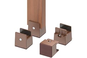 ZDDLOINP Adjustable Bed and Furniture Risers with Screw Clamp, 4 Pack Heavy Duty Sofa Tables Chair Risers, Furniture Risers Increase the height by 2 inches, Fit from 0-2 inch Widths of Furniture Feet(Brown)