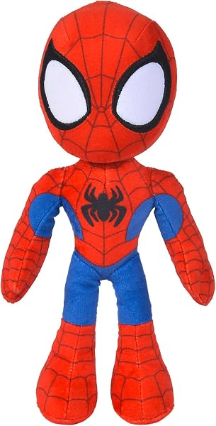 Disney Spiderverse Spiderman Action Figure 25 cm Soft Toy with Glow in the Dark Eyes,Blue,purple,white - 1